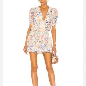 Amanda Uprichard Nala Tiered Mini Dress Womens L Florence Floral Print Coquette